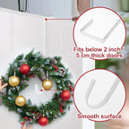 12 in Wreath Hanger for Front Door White Wreath Hangers Over The Door Hanger Hook Wreaths Holder Christmas Halloween Indoor Outdoor Wreaths Wall Hook Decorations Narrow