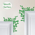Floral Window and Door Corner Accent Leaf Corner Topper Decor Metal Hanging Decor for Door Corner(Green)