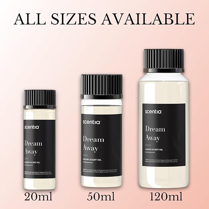 Scentia Fragrance Oil Blend, Inspired by Iconic Perfume, Home Luxury Scents, Essential Oil Blend for Aromatherapy Diﬀusers, Humidifiers & Candle Making -Dream Away 20 ml, 0.67 Fl Oz, Thanksgiving Gift