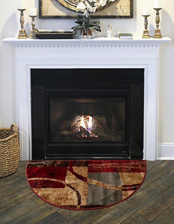 Unique Loom Barista Collection Area Rug - Kouillou (3' x 6' Hearth, Multi/Brown)