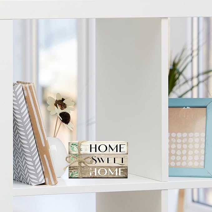 Mini Decorative Books For Home Decor, Small Wood Book Stack For Table Decor, Home Decor Book For Living Room Mantel, Farmhouse Stacked Books Decorative（L37）