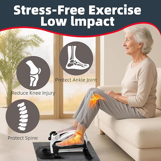 Fitvids Elliptical Machine for Home Use, Compact & Quiet Elliptical Trainer, Low-Impact Exercise Equipment for Full-Body Cardio Workouts