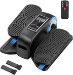 HOMGIM Under Desk Elliptical Machine - Quiet Motorized Leg Exerciser with Smart Remote, 12-Speed Manual Programs Auto/3 Auto Programs LCD Display & Bidirectional Motion for Home/Office (Blackish Gray)