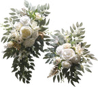 2Pieces Wedding Decorative Swag Artificial Flower Swag Ceremony Sign for Indoor and Outdoor Use Decorations