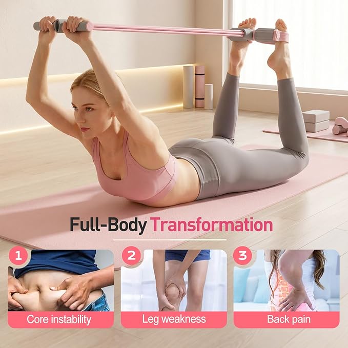 Pedal Resistance Band with Handles, 2026 Upgrade Multifunction Elastic Yoga Resistance Band, 6-Tube Pedal Resistance Band with Handle for Full Body Workout, Yoga, Stretching, Waist, Arm, Leg