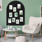 Large Cork Board for Wall & Office Decor, 48" x 36" Arched Felt Bulletin Board Pin Board Vision Board with 30 Pins – 12 Customizable Wall Tiles for Office Home Bedroom,Photo & Picture Display