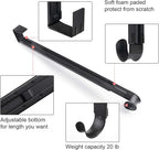 Wreath Hanger Adjustable Door Hanger Wreath Hanger for Front Door 15 to 24inch,Wreath Hook, Hold Up 20lb (Black,1 Pack)