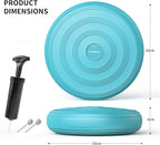 Inflated Wobble Cushion,Circular Non-slip Texture for Comfortable Sitting,Extra Thick Dyna Disc with Pump for Core Strength,Wiggle Seat to Improve Posture,Fitness,660lb Load Capacity