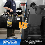 TAILI Extra Large Moving Bags, 10 Pack Black Heavy Duty Totes For Storage with Visible Window, Wrap Around Handles, Storage Bags for Space Saving, Alternative to Moving Boxes