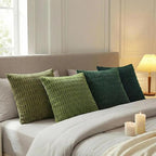 Fancy Homi 4 Packs Decorative Throw Pillow Covers for Living Room Couch Bed, Modern Farmhouse Boho Home Décor Accent Cushion Case, 26" x 26", Green Series