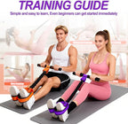 2026 Upgrade Pedal Resistance Bands with Handle - Multifunction Foot Pedal Resistance Band with Training Poster - Fashion Puller Exercise Equipment for Abdomen, Waist, Arm, Core, Leg - 55LBS