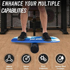 Balance Borad Sports Trainer-with Adjustable Stopper- Stability Board for Physical Therapy,Yoga,Surfing Training-Max Load 350lbs with Aiti- Slip Surface
