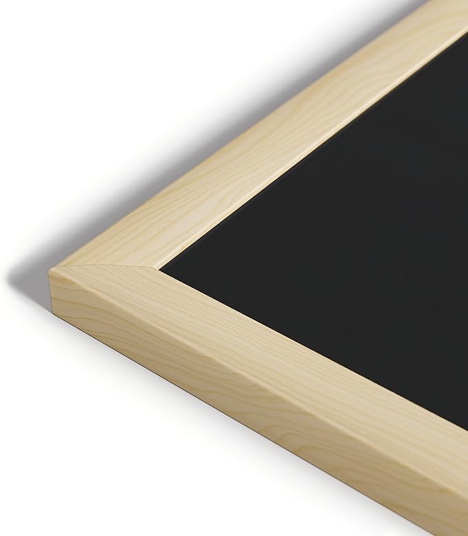 U Brands Chalkboard, 18" x 24" Inches, Light Birch Wood Frame (310U00-01)