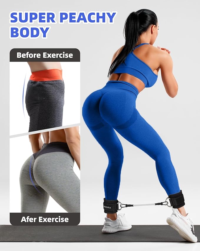 Resistance Bands Set – Resistance Band and Adjustable Ankle Exercise Bands with Cuffs Great Equipment for Training