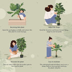 VECELO Artificial Fiddle Leaf Fig Tree 6FT(71in), Tall Fake Floor Plants with 150 Large Realistic Leaves in Plastic Pot for Indoor Outdoor Living Room Home Decor