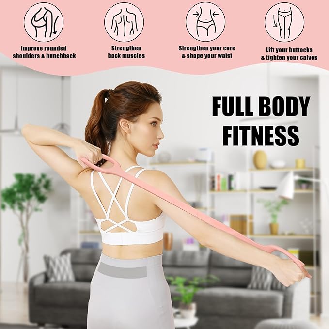 Figure 8 Resistance Bands, 8-Shaped Exercise Band for Women Arms Shoulder Back Legs Stretching Pilates Yoga