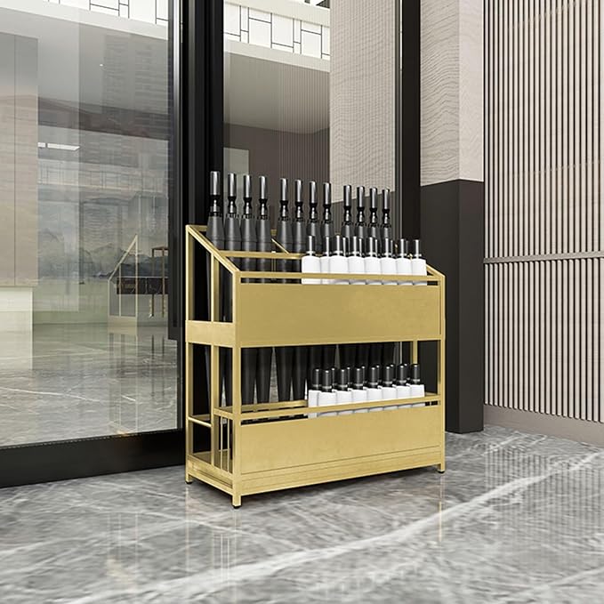 Umbrella stand indoor entryway,umbrella base stand,Umbrella Stand Racks Commercial Metal Umbrella Holder,School Office Hotel Corridor Entrance Umbrella Organizer,umbrella holder for entryway(Gold,68*3