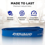 THERABAND High Resistance Band, Heavy Elastic Super Band for Full Body Workouts, Physical Therapy, Strength Training, Durable 41” Loop Exercise Band, 35 lbs Resistance