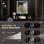 LOAAO 24"X28" LED Mirror for Bathroom, Lighted Bathroom Mirror with Lights, Anti-Fog, Dimmable, Memory Function, Clear Reflection