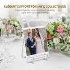 Plate Holder Easel Display Stand - 4.5 inch Metal Plate Stands for Display - Tabletop Picture Stand - Silver Iron Easels for Display Pictures | Photo Frames | Book | Decorative Plates | Plaque -1 Pack