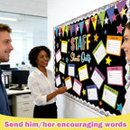 Employee Recognition Bulletin Board Decor - 20 Paper Cutouts Expressing Appreciation and Acknowledgment, Perfect for School, Classroom, and Office Wall Decor