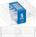 LETGO 5 Pack Drawer Dividers 6" High - Tall Acrylic Drawer Divider for Clothes, 12.3-18" Adjustable Dresser Deep Drawer Dividers,Expandable Dresser Separators for Kitchen Office Baby Clothing (5)