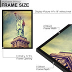 100% Solid Wood 14x18 Picture Frame Set of 3, Black Frame for 14 x 18 Inch Picture Poster Photo, Light Weight 14 by 18 HQ Matte Black Frame for Wall - 3 Pack/Black/14 x18
