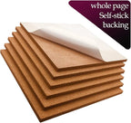 Cork Board Tiles 12"x12" - 1/2" Thick - 8 Pack Cork Tiles - Bulletin Board - Mini Wall (8pack) (8pack 30.5 * 30.5 * 1.2)