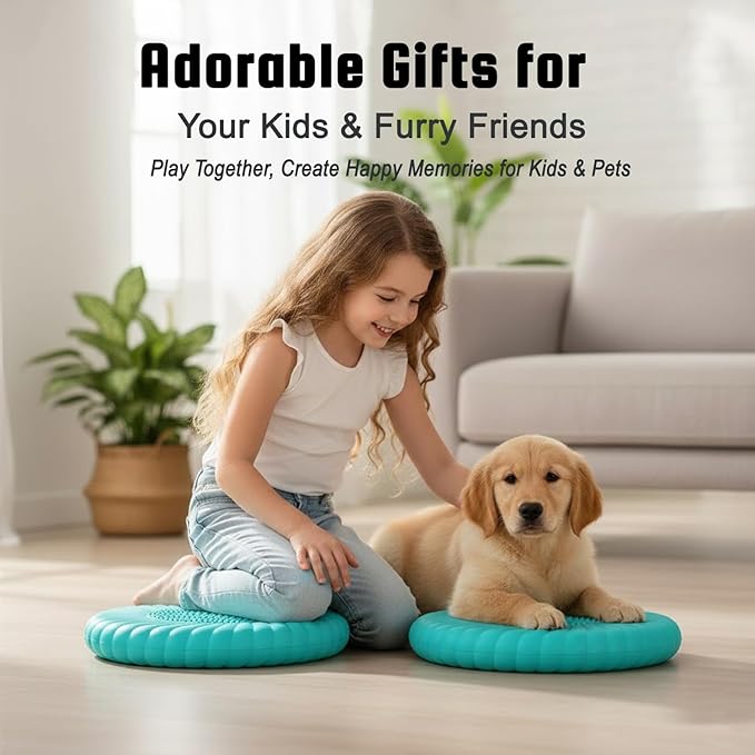 Wobble Cushion Core Balance Disc, Wiggle Seat for Sensory Kids to Stay Focused, Non-slip Balance Pads with Inflation Pump for Physical Therapy & Core Strength