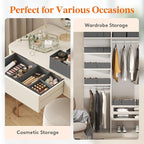 Lifewit 16 Pack Drawer Organizer, Dresser Underwear Drawer Organizer Bins, Foldable Fabric Closet Organizers, Storage Drawer Dividers, Dorm Room Essentials for Clothing, Socks, Towels, Ties Gray