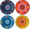 Turkish Handmade Ceramic Decorative Plate 7.08” (18 cm) – Hand-Painted Wall Hanging Art, Ottoman Anatolian Motif, Boho Mediterranean Home Decor Accent, Unique Artisan Craft Gift