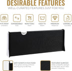 RAPTUROUS Adjustable Drawer Dividers 8 Pack, 4” High, 11-17” Long, Dresser Drawer Organizer for Bedroom, Closet, Kitchen, Nursery, Office, Strong Hold, Soft Foam Edges, Black