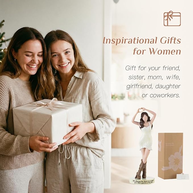 Storieme Inspirational Figurine Gifts for Women: Emotional Support Gift for Teen Girls - Soul Sister Best Friend Birthday Present
