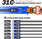 Heavy Resistance Bands for Working Out, NITEEN Resistance Bands with Handles Weight Exercise Bands for Men Women, Workout Bands with Door Anchor and Ankle Straps Strength Training Equipment