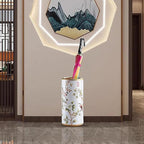 Umbrella Stand, Ceramic Freestanding Storage Holder, Traditional Luxurious Design, Porcelain Umbrella Rack for Home Office Entryway