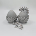 Enchanted 3D Egg with Miniature Inside - Handcrafted Printed Collectible | Fantasy Decor & Gift (Moon Dragon & Egg (Box))