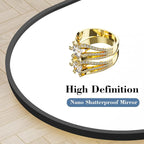 DUMOS Arched Full Length Floor Mirror, 65"x24" Full Body Standing Mirror with Aluminum Frame and Shatter Proorf Nano Glass, Modern Wall Hanging Leaning for Living Room, Home Decor, Black