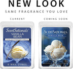 Scentsationals Vanilla Bean Scented Wax Melts - Vanilla & Sugarcane Scents, 10oz (24 Cubes)