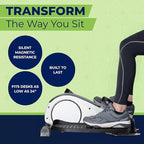 DeskCycle Under Desk Elliptical Machine up to 40 lbs Magnetic Resistance Foot Pedaler, Ultra-Smooth & Silent Seated Leg Exerciser, Heavy Duty Non-Sliding Steel Frame