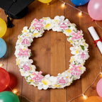 Leis for Graduation 2026, Artificial Flower Wreath with Cards Graduation Lays Gifts, Congrats Grad for High School