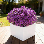 24 Bundles Artificial Flowers for Outdoor Faux Plants for Spring Summer Decoration, UV Resistant Realistic Silk Plastic Fake Flowers Garden Porch Patio Balcony Yard Front Home Decor