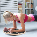 Wooden Wobble Balance Board with 15.5" No-Skid Surface for Core Trainer Physical Therapy, Home Office Exercise Balance Board for Woman & Man