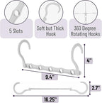 Mr. Pen Space Saving Hangers - 8 Pack White Space Saver Shirt Hangers, Clothes Organizer