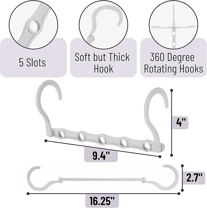 Mr. Pen Space Saving Hangers - 8 Pack White Space Saver Shirt Hangers, Clothes Organizer