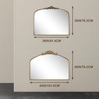 40"x30" Gold Large Antique Mirror, Vintage Baroque Mirror with Ornate Beaded Frame for Home Decor - Living Room, Entryway, Bathroom, Fireplace