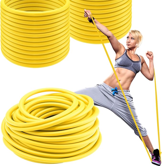 1 Roll Resistance Tubes Exercise Tubing 50ft Exercise Bands Tubing for Therapy, Lower Pilates, Home Workouts, Rehab Core