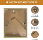 7x10 Aluminum Metal Picture Frame,Tempered Glass Gold Photo Frame 7x10 for Family Photo,Posters,Art,Document to Wall Mount Horizontally or Vertically
