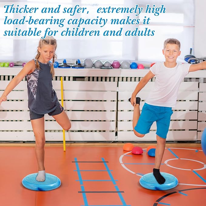 Libima 4 Pcs Wiggle Seat for Sensory Kids Inflated Wobble Cushion Sensory Seat Cloud Design Flexible Seating for Classroom Elementary Balance Disc for Kids Adult Pet Training