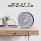 Plate Holder Easel Display Stand - 3 inch Metal Plate Stands for Display - Tabletop Picture Stand - Gold Iron Easels for Display Pictures | Photo Frames | Book | Decorative Plates | Plaque - 1 Pack