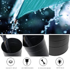 Black Round Iron Umbrella Stand Holder, Space-Saving Floor-Standing Umbrella Storage Basket, Waterproof Storage Bucket